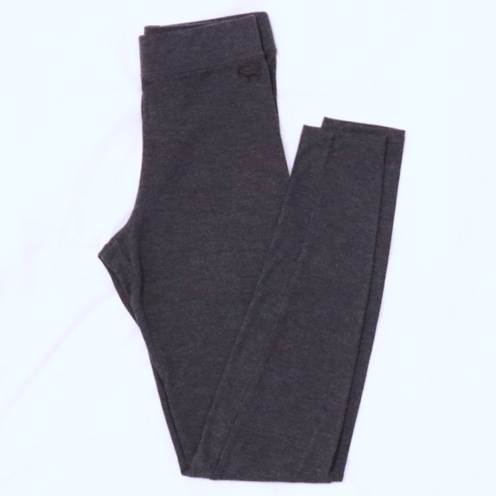 VS PINK Gray Basic Leggings with Dog Logo Embroidery